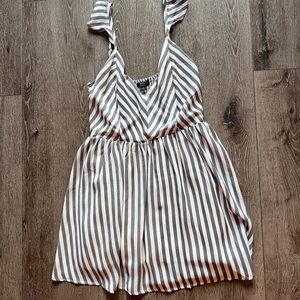 Gray White Midi Maxi Dress